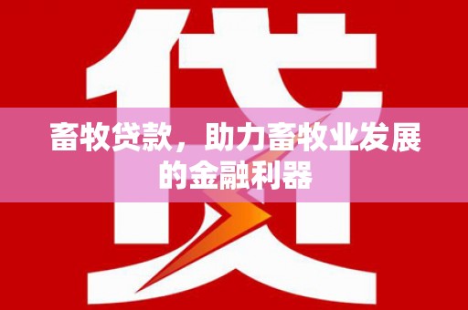 厦门畜牧贷款，助力畜牧业发展的金融利器