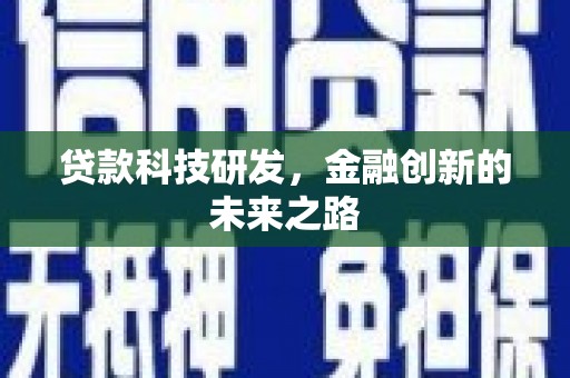 厦门贷款科技研发，金融创新的未来之路