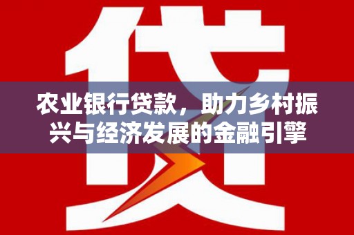 厦门农业银行贷款，助力乡村振兴与经济发展的金融引擎