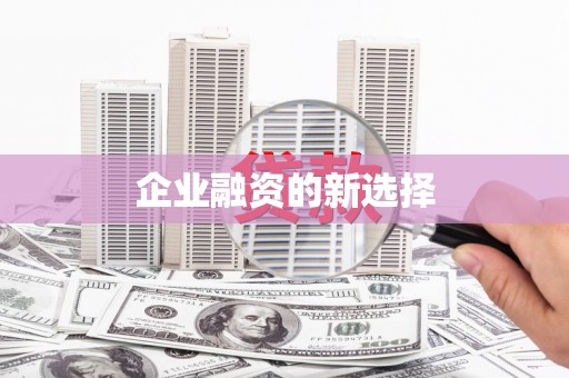 厦门企业融资的新选择