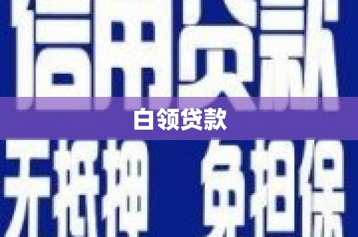 厦门白领贷款