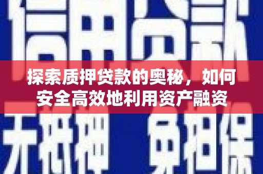 厦门探索质押贷款的奥秘，如何安全高效地利用资产融资
