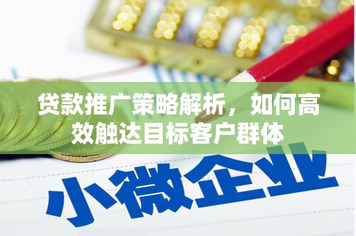厦门贷款推广策略解析，如何高效触达目标客户群体