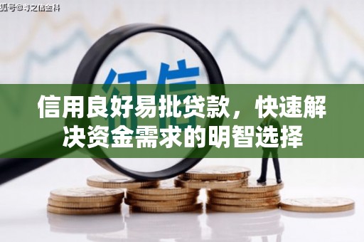 厦门信用良好易批贷款，快速解决资金需求的明智选择