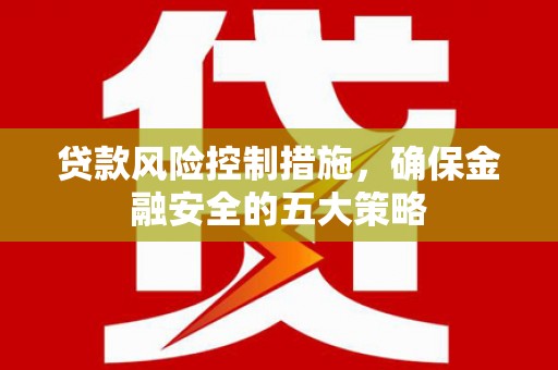 厦门贷款风险控制措施，确保金融安全的五大策略
