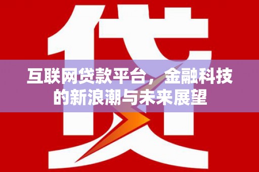厦门互联网贷款平台，金融科技的新浪潮与未来展望