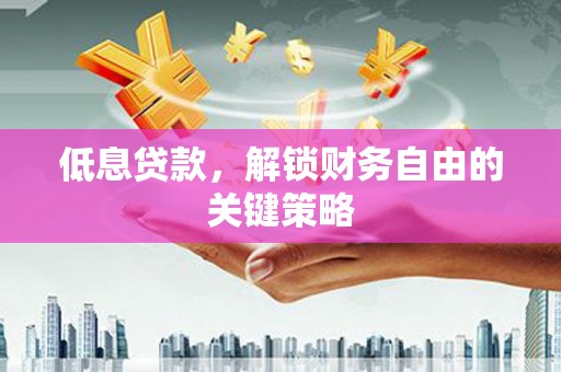 厦门低息贷款，解锁财务自由的关键策略