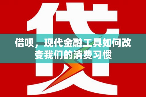 厦门借呗，现代金融工具如何改变我们的消费习惯