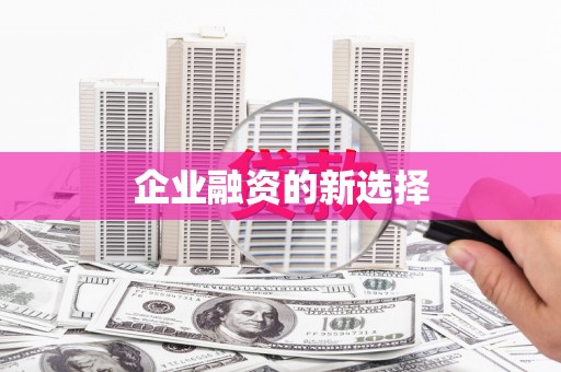 厦门企业融资的新选择