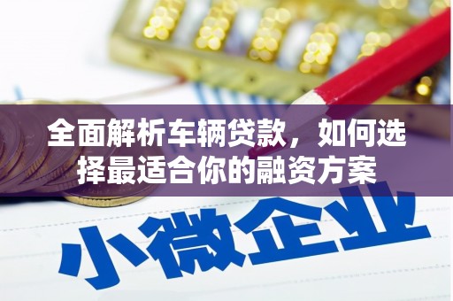 厦门全面解析车辆贷款，如何选择最适合你的融资方案