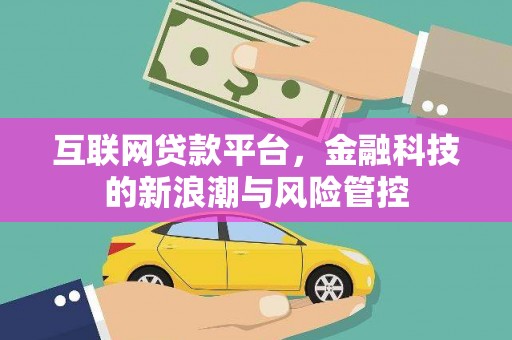 厦门互联网贷款平台，金融科技的新浪潮与风险管控