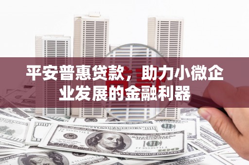 厦门平安普惠贷款，助力小微企业发展的金融利器