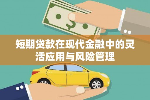 厦门短期贷款在现代金融中的灵活应用与风险管理