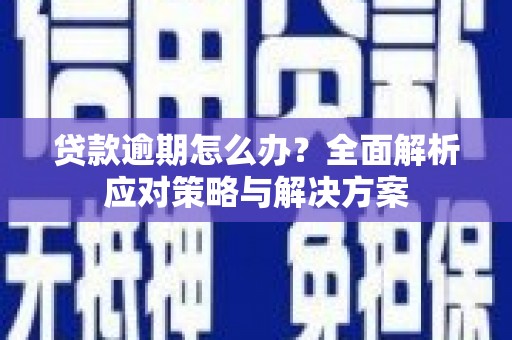 厦门贷款逾期怎么办？全面解析应对策略与解决方案